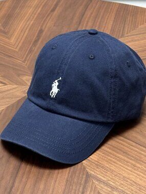 Polo by Ralph Lauren Navy Cap with White Pony Logo